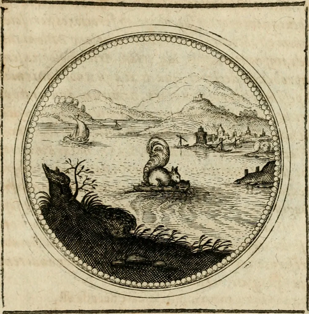 An illustration from Symboloru[m] & emblematum ex re herbaria desumtorum centuria vna[-quarta] collecta, 1654, leaf 802
