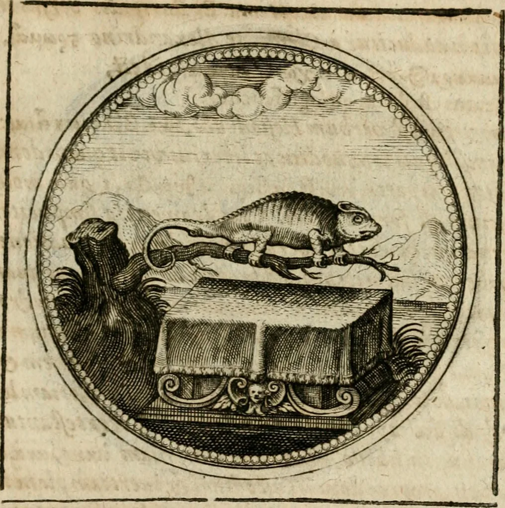 An illustration from Symboloru[m] & emblematum ex re herbaria desumtorum centuria vna[-quarta] collecta, 1654, leaf 806