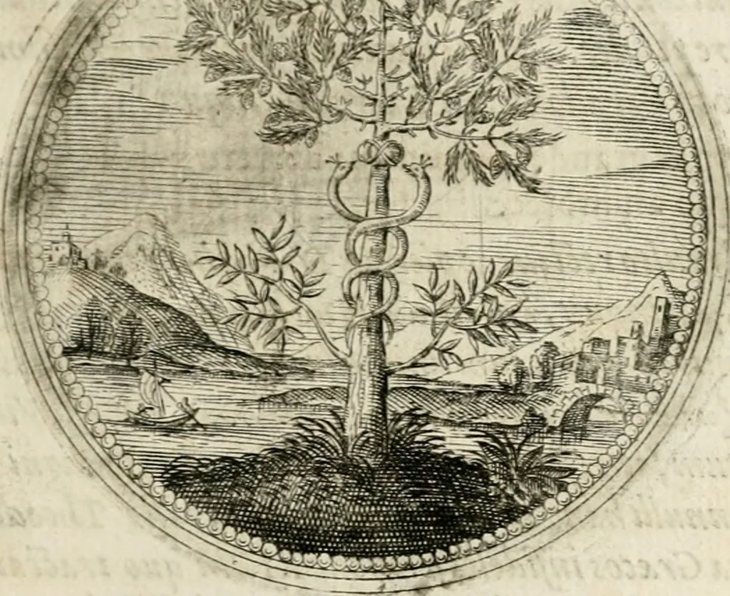 An illustration from Symboloru[m] & emblematum ex re herbaria desumtorum centuria vna[-quarta] collecta, 1654, leaf 82