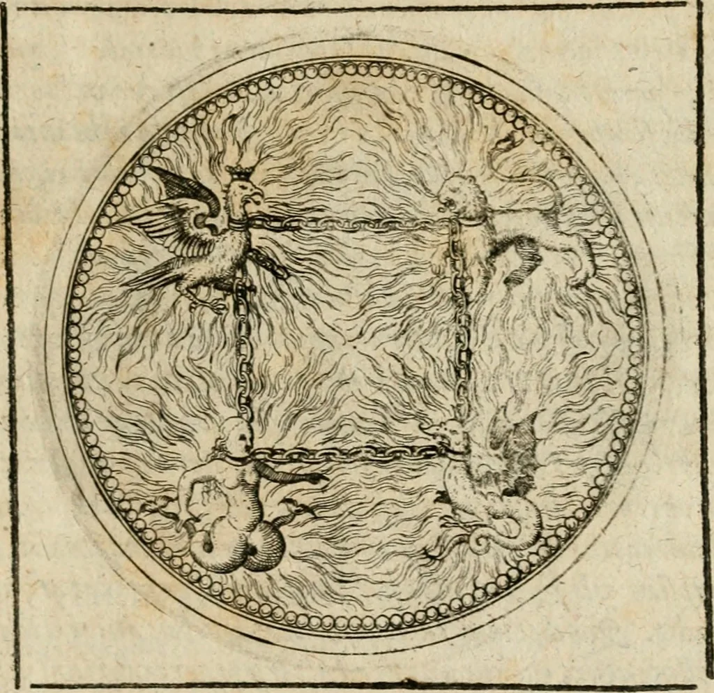 An illustration from Symboloru[m] & emblematum ex re herbaria desumtorum centuria vna[-quarta] collecta, 1654, leaf 826
