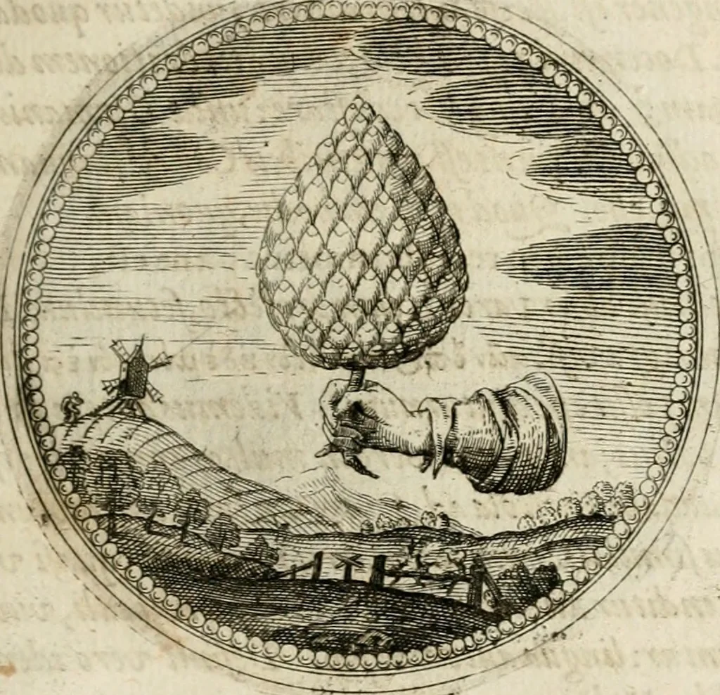 An illustration from Symboloru[m] & emblematum ex re herbaria desumtorum centuria vna[-quarta] collecta, 1654, leaf 92