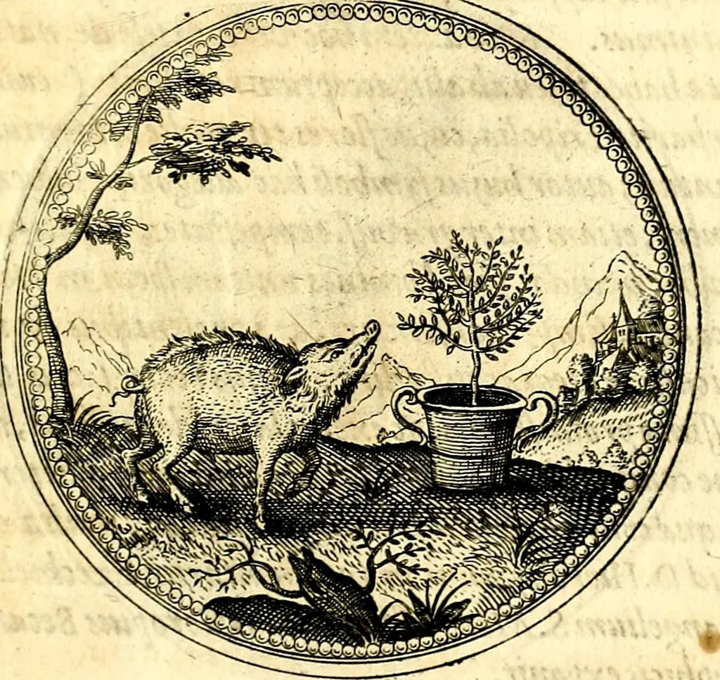 An illustration from Symbolorum et emblematum ... centuria una [-quatuor], 1654, leaf 194