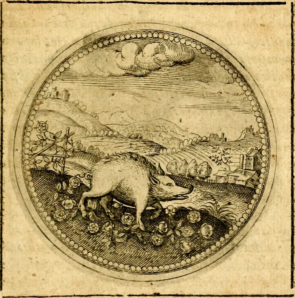 An illustration from Symbolorum et emblematum ... centuria una [-quatuor], 1654, leaf 518