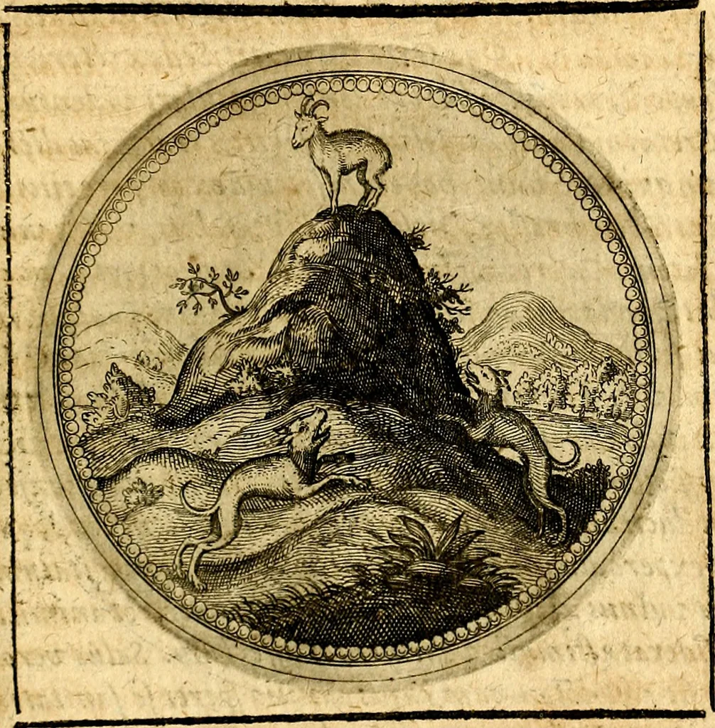 An illustration from Symbolorum et emblematum ... centuria una [-quatuor], 1654, leaf 554