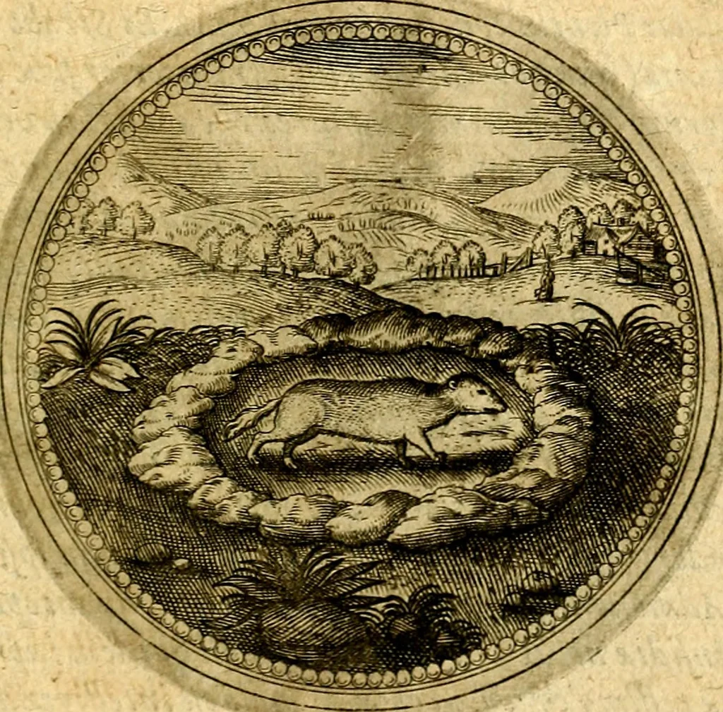 An illustration from Symbolorum et emblematum ... centuria una [-quatuor], 1654, leaf 580