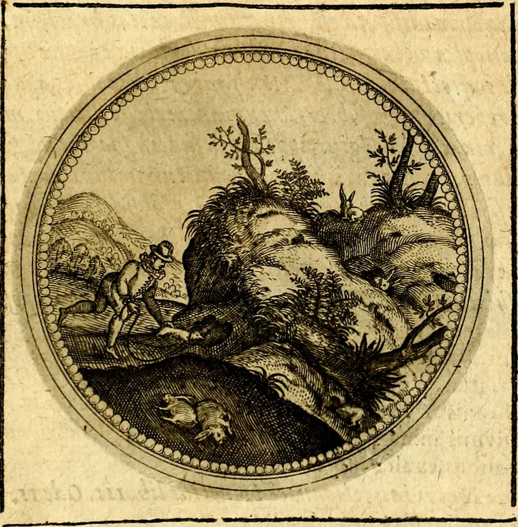 An illustration from Symbolorum et emblematum ... centuria una [-quatuor], 1654, leaf 582
