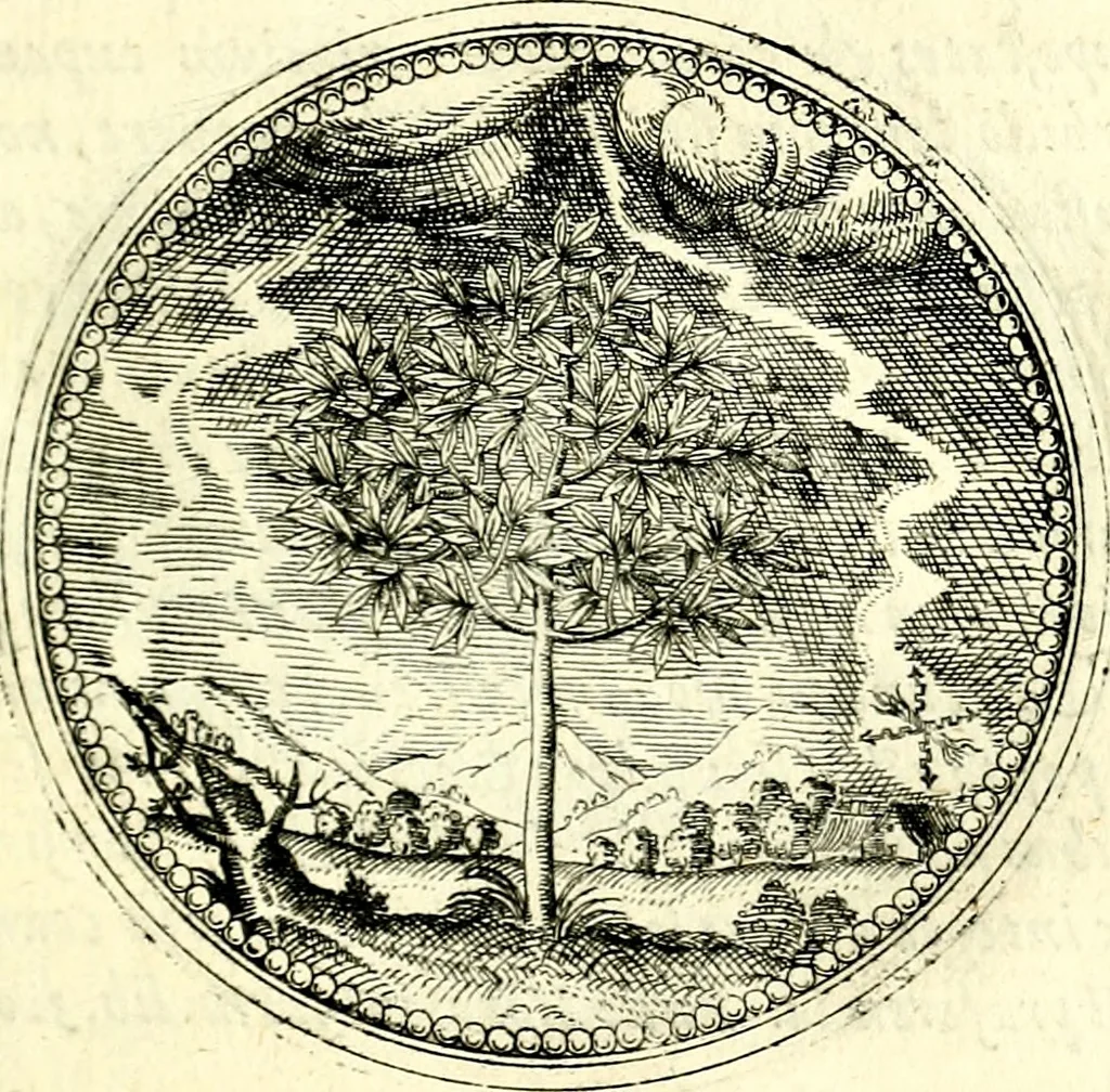 An illustration from Symbolorvm et emblematvm ex re herbaria desvmtorvm centvria vna, 1590, leaf 104