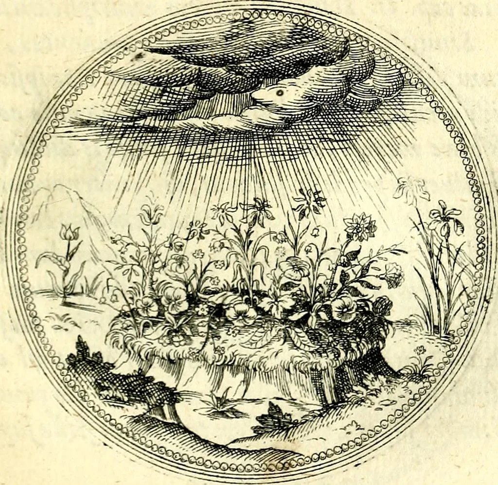 An illustration from Symbolorvm et emblematvm ex re herbaria desvmtorvm centvria vna, 1590, leaf 144