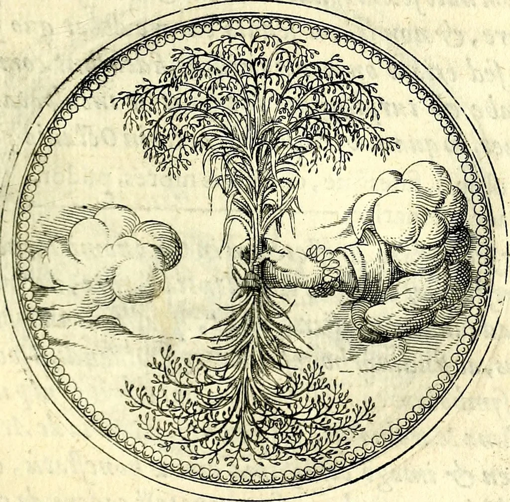 An illustration from Symbolorvm et emblematvm ex re herbaria desvmtorvm centvria vna, 1590, leaf 152