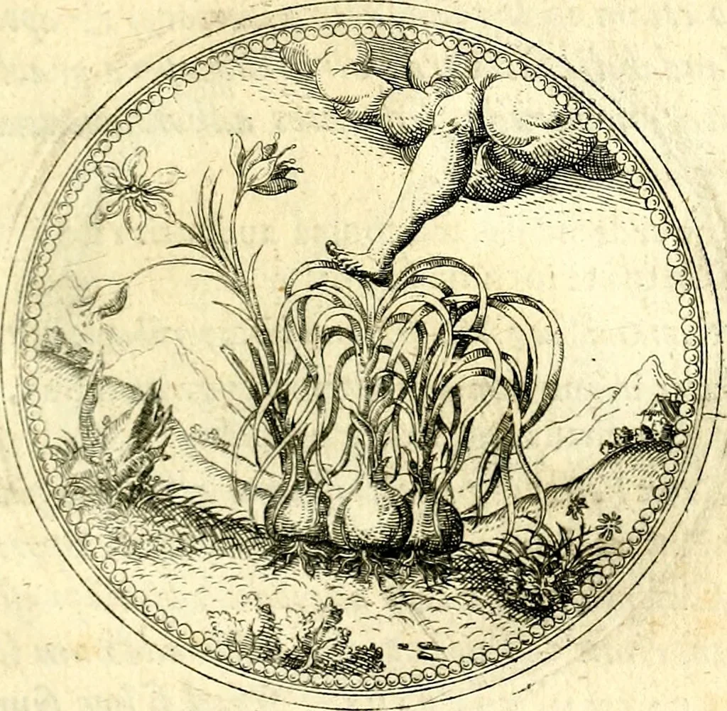 An illustration from Symbolorvm et emblematvm ex re herbaria desvmtorvm centvria vna, 1590, leaf 184