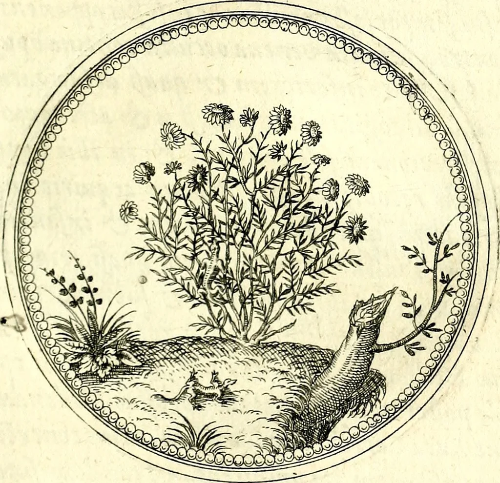 An illustration from Symbolorvm et emblematvm ex re herbaria desvmtorvm centvria vna, 1590, leaf 206
