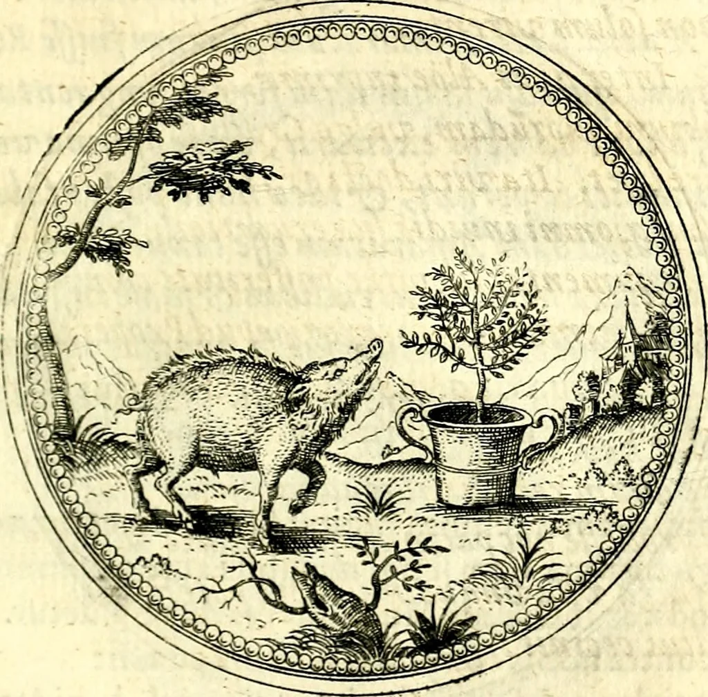 An illustration from Symbolorvm et emblematvm ex re herbaria desvmtorvm centvria vna, 1590, leaf 220