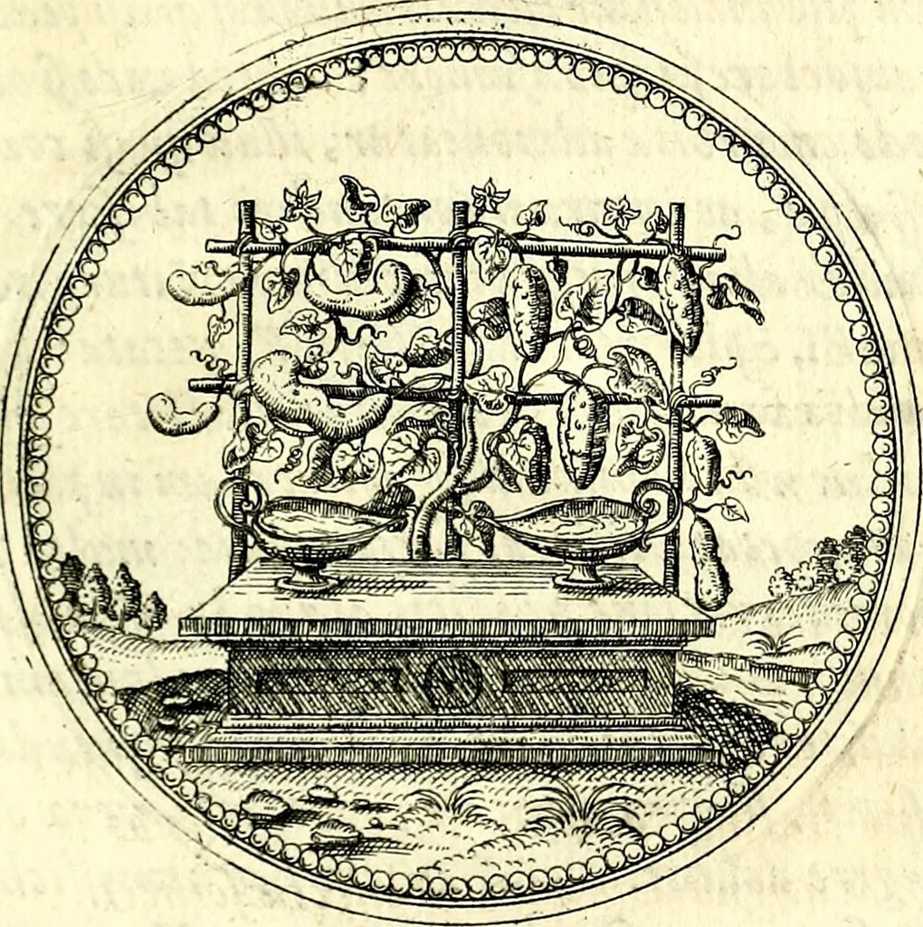 An illustration from Symbolorvm et emblematvm ex re herbaria desvmtorvm centvria vna, 1590, leaf 228