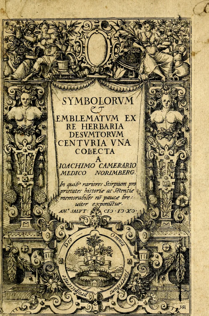 An illustration from Symbolorvm et emblematvm ex re herbaria desvmtorvm centvria vna, 1590, leaf 4