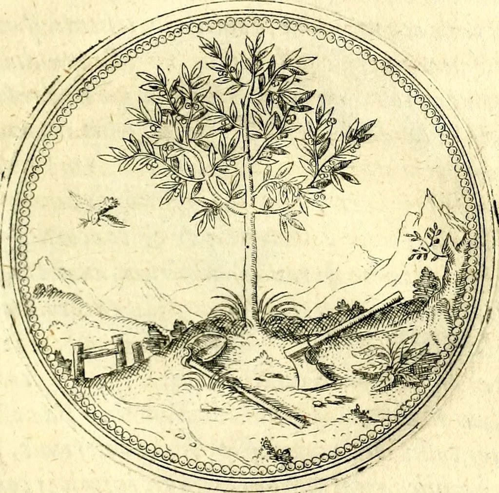 An illustration from Symbolorvm et emblematvm ex re herbaria desvmtorvm centvria vna, 1590, leaf 62