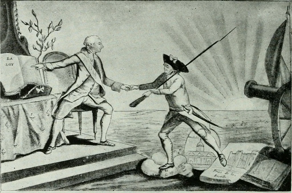 An illustration from Symbol and satire in the French Revolution, 1912, leaf 105