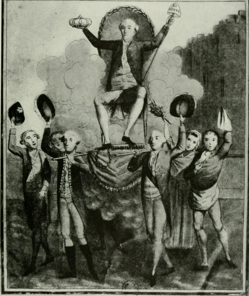 An illustration from Symbol and satire in the French Revolution, 1912, leaf 106