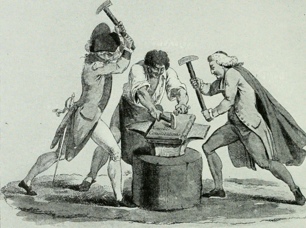 An illustration from Symbol and satire in the French Revolution, 1912, leaf 113