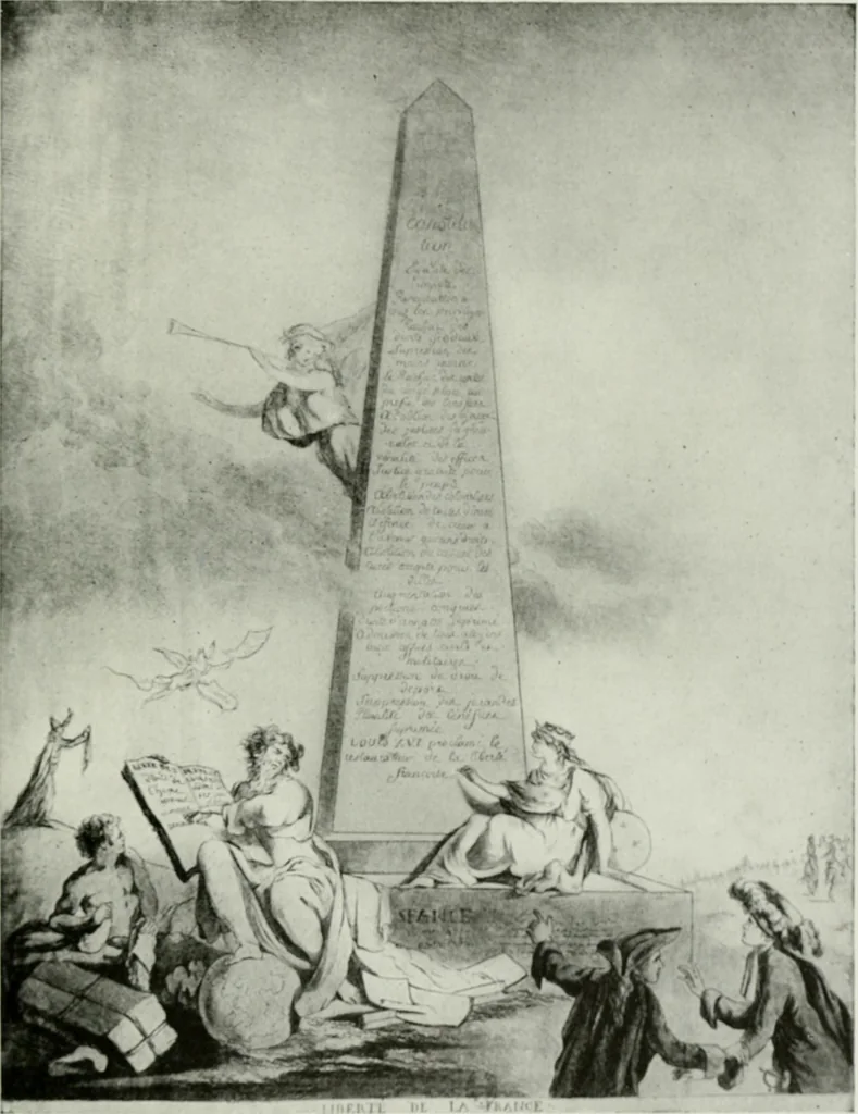 An illustration from Symbol and satire in the French Revolution, 1912, leaf 118