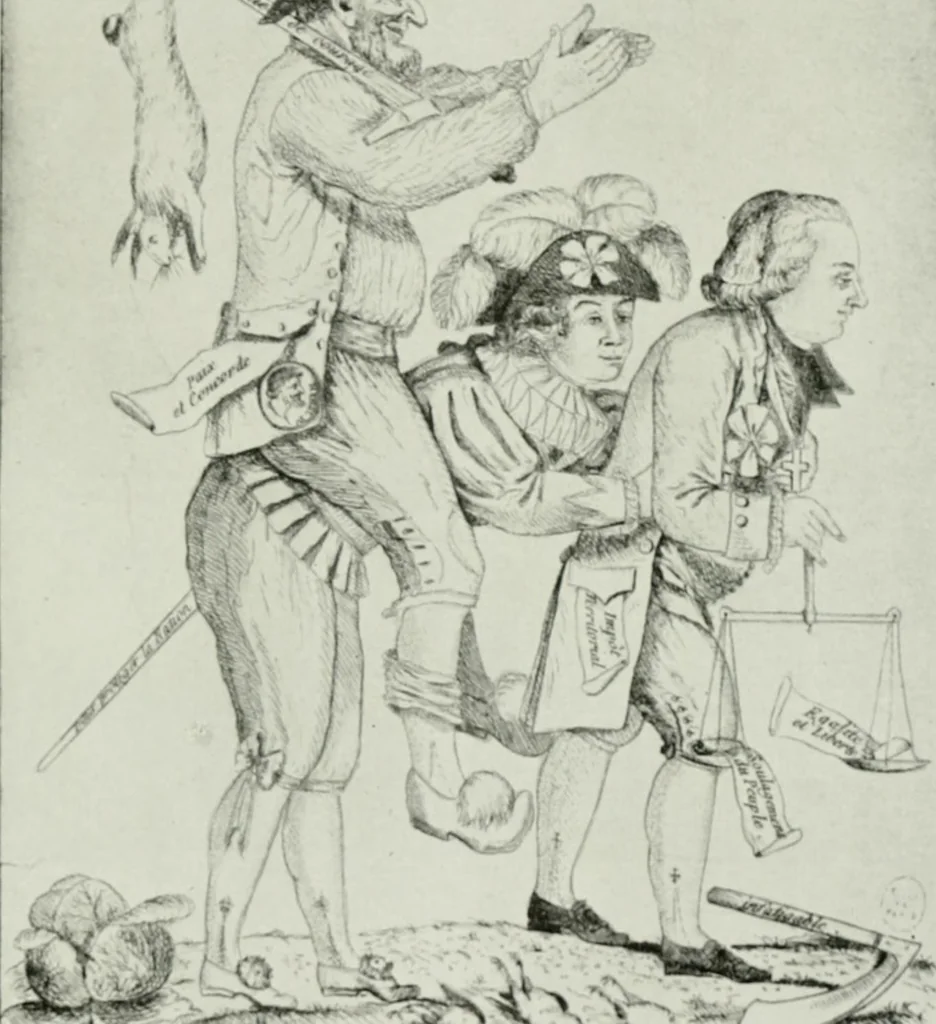 An illustration from Symbol and satire in the French Revolution, 1912, leaf 124