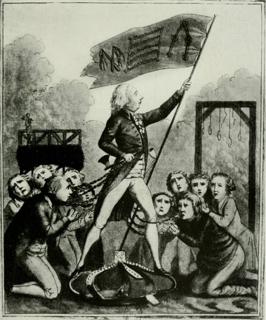 An illustration from Symbol and satire in the French Revolution, 1912, leaf 130
