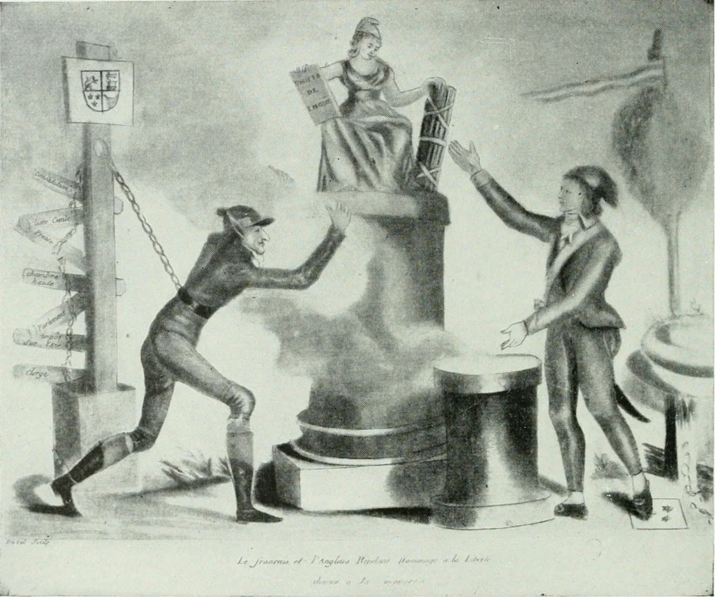 An illustration from Symbol and satire in the French Revolution, 1912, leaf 131