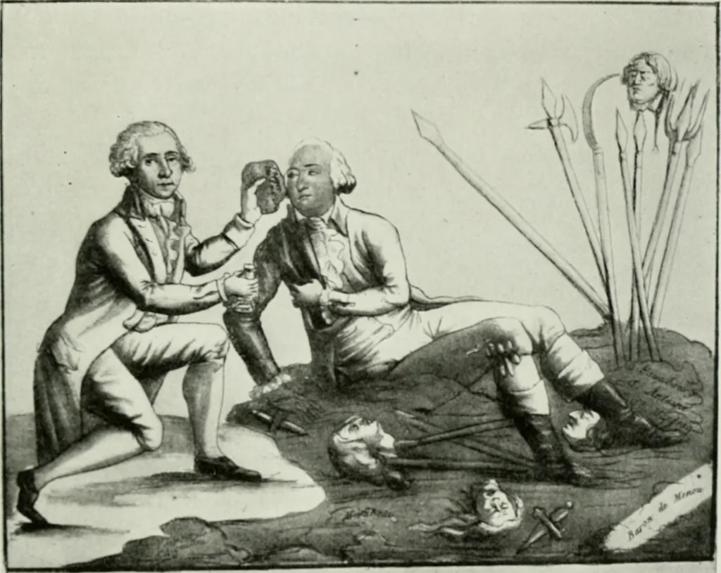 An illustration from Symbol and satire in the French Revolution, 1912, leaf 136