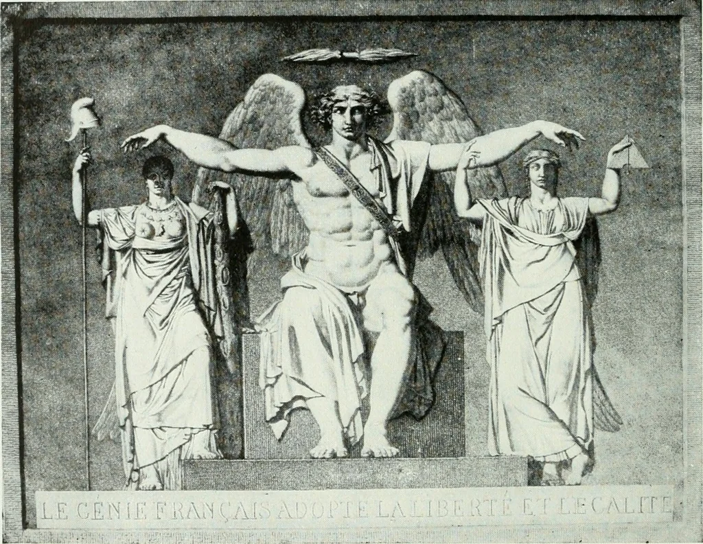 An illustration from Symbol and satire in the French Revolution, 1912, leaf 151