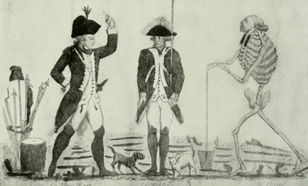 An illustration from Symbol and satire in the French Revolution, 1912, leaf 156