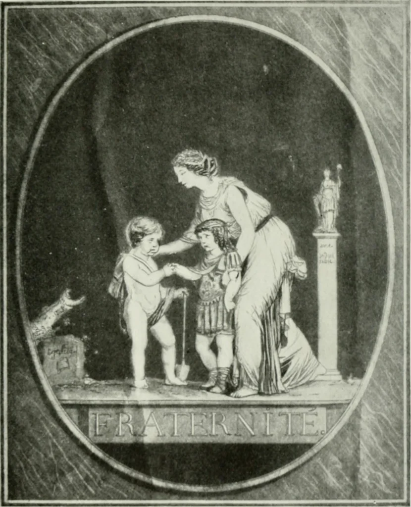 An illustration from Symbol and satire in the French Revolution, 1912, leaf 164