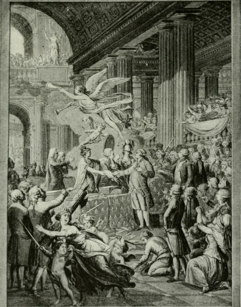 An illustration from Symbol and satire in the French Revolution, 1912, leaf 236