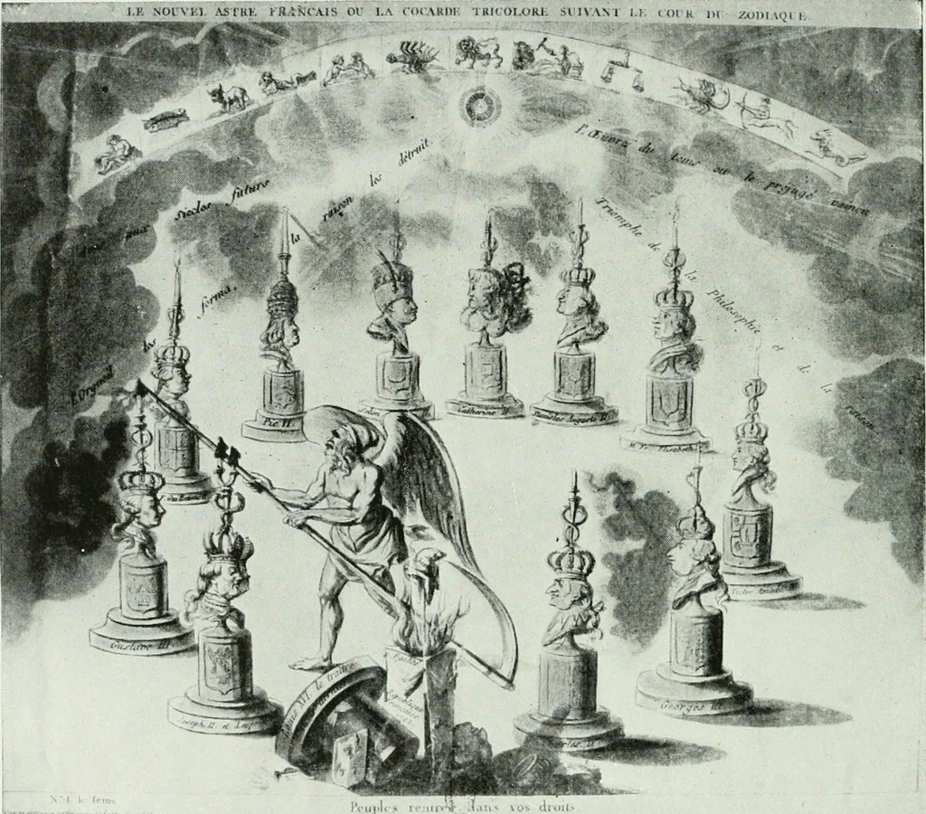 An illustration from Symbol and satire in the French Revolution, 1912, leaf 347