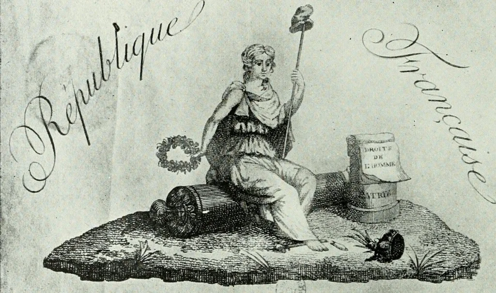 An illustration from Symbol and satire in the French Revolution, 1912, leaf 349
