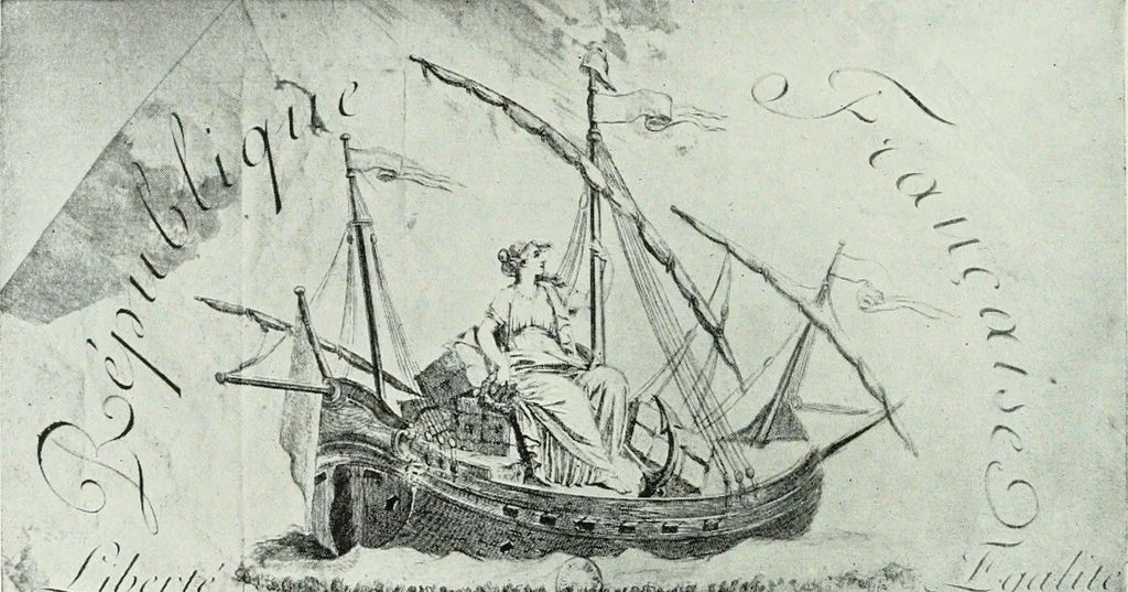 An illustration from Symbol and satire in the French Revolution, 1912, leaf 351