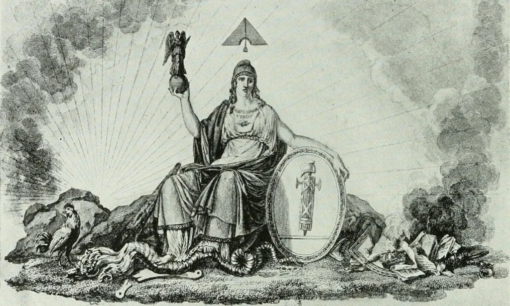 An illustration from Symbol and satire in the French Revolution, 1912, leaf 407