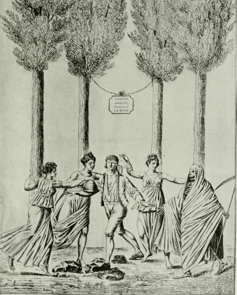 An illustration from Symbol and satire in the French Revolution, 1912, leaf 420