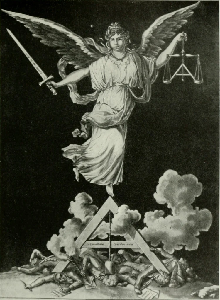 An illustration from Symbol and satire in the French Revolution, 1912, leaf 476