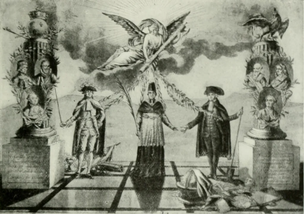 An illustration from Symbol and satire in the French Revolution, 1912, leaf 82