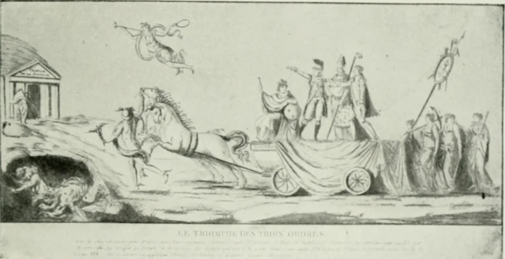 An illustration from Symbol and satire in the French Revolution, 1912, leaf 84