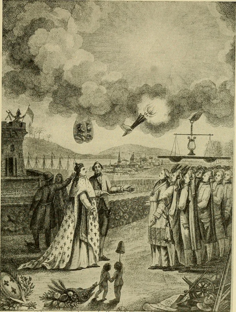 An illustration from Symbol and satire in the French Revolution, 1912, leaf 108