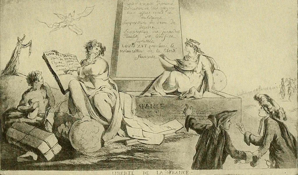 An illustration from Symbol and satire in the French Revolution, 1912, leaf 118