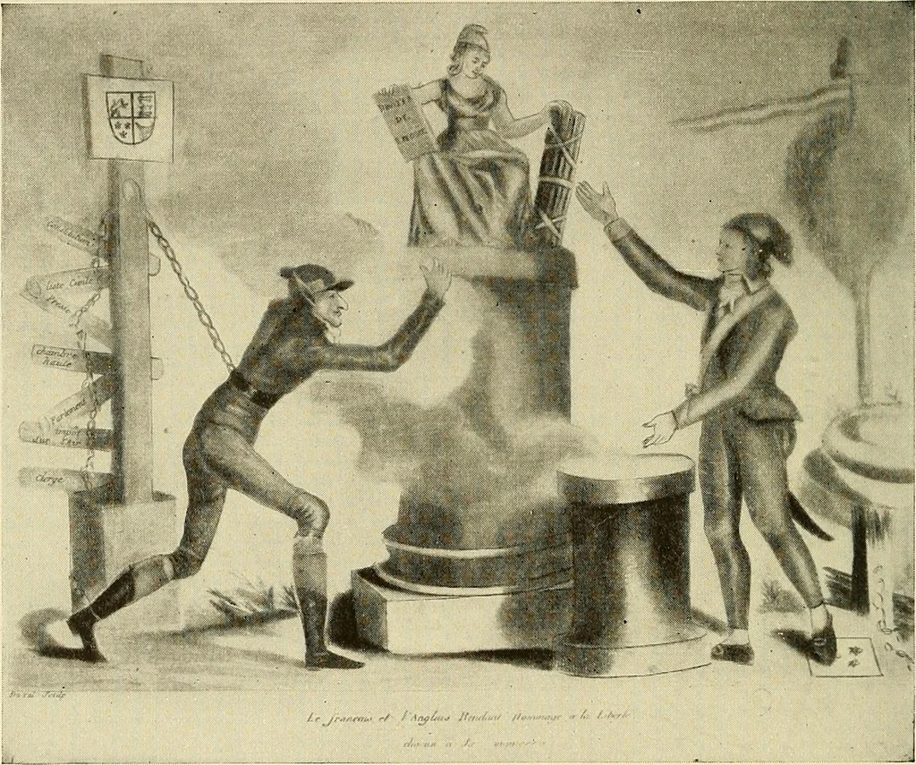 An illustration from Symbol and satire in the French Revolution, 1912, leaf 131