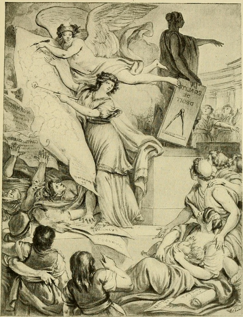 An illustration from Symbol and satire in the French Revolution, 1912, leaf 148