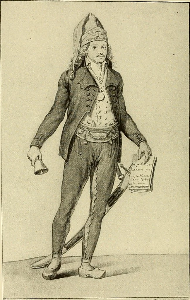 An illustration from Symbol and satire in the French Revolution, 1912, leaf 153