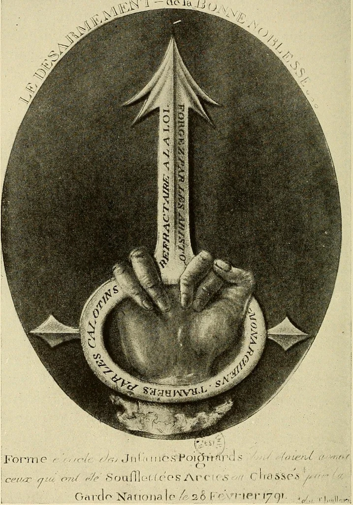 An illustration from Symbol and satire in the French Revolution, 1912, leaf 207