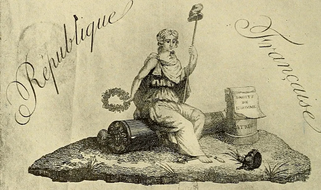 An illustration from Symbol and satire in the French Revolution, 1912, leaf 349