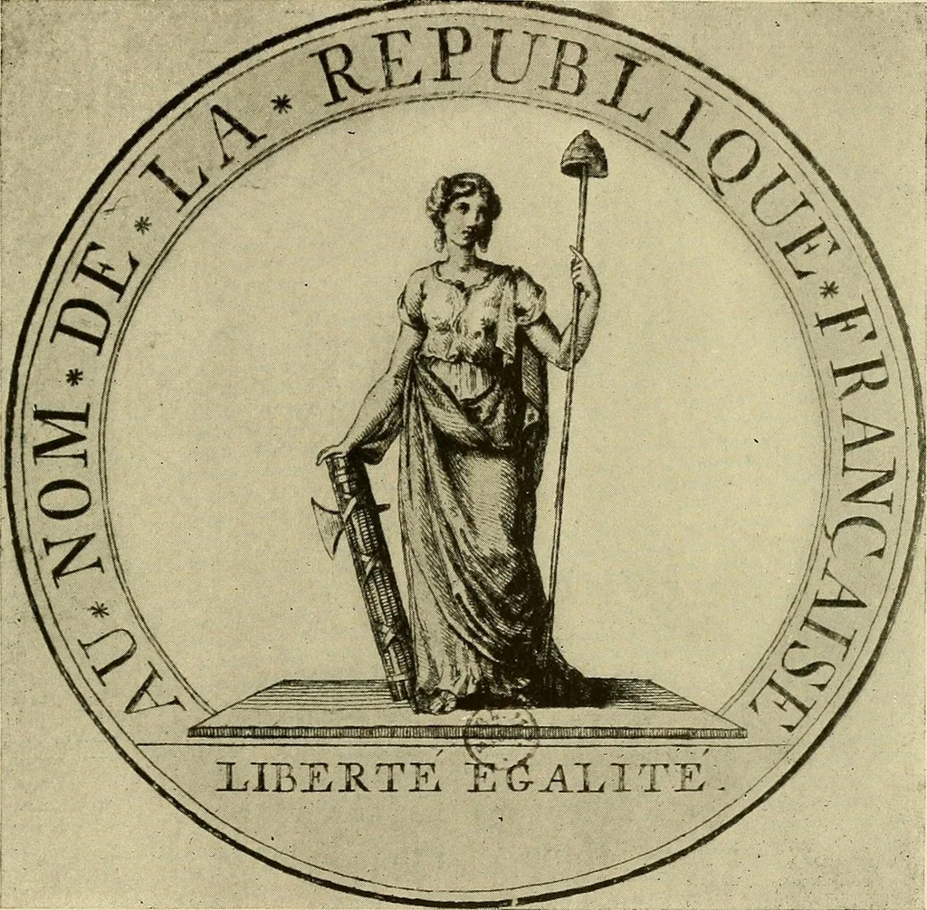An illustration from Symbol and satire in the French Revolution, 1912, leaf 350