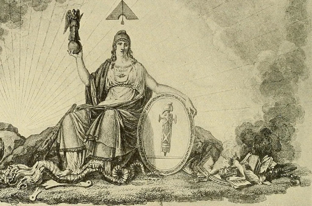 An illustration from Symbol and satire in the French Revolution, 1912, leaf 407