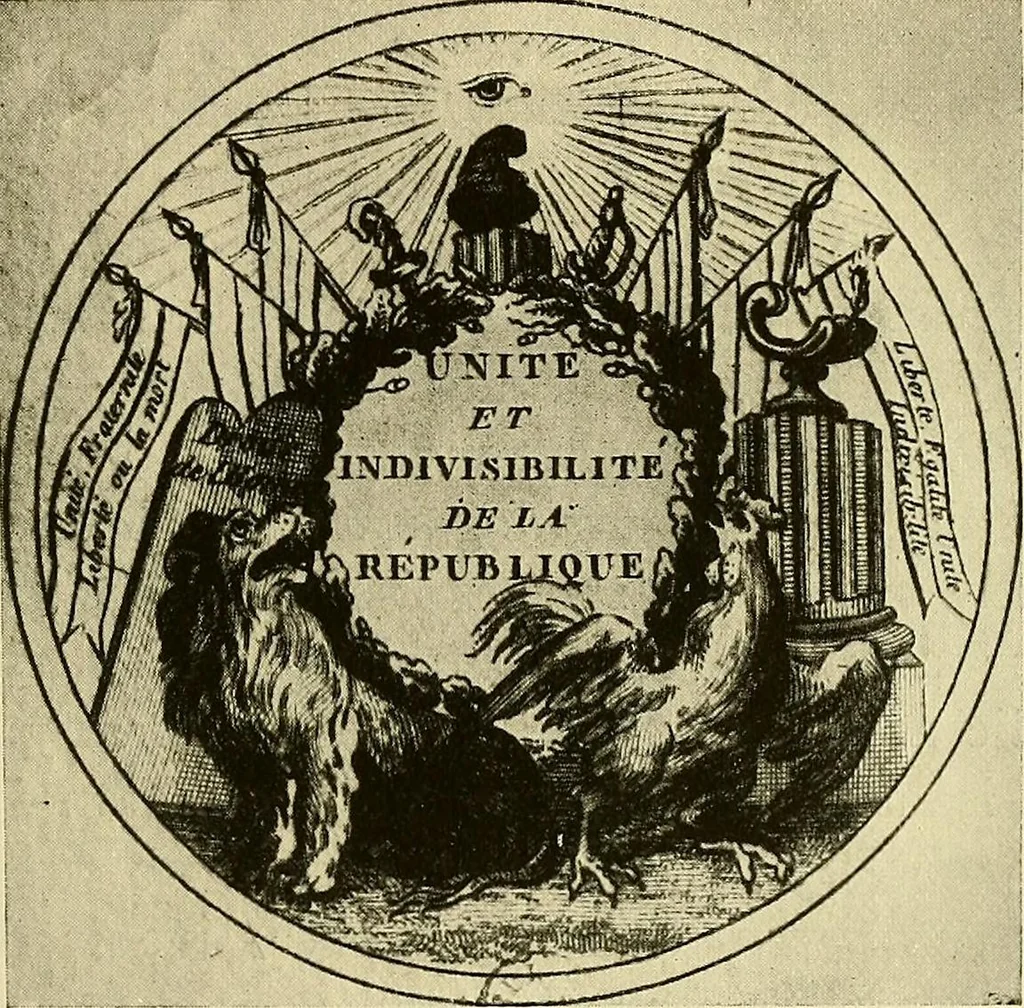 An illustration from Symbol and satire in the French Revolution, 1912, leaf 408