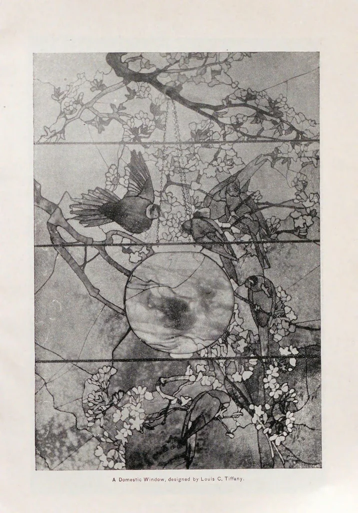 An illustration from A synopsis of the exhibit of the Tiffany Glass and Decorating Company in the American Section of the Manufactures and Liberal Arts Building at the World's Fair, Jackson Park, Chicago, Ill., 1893, with an appendix on Memorial Windows, 1893, leaf 7